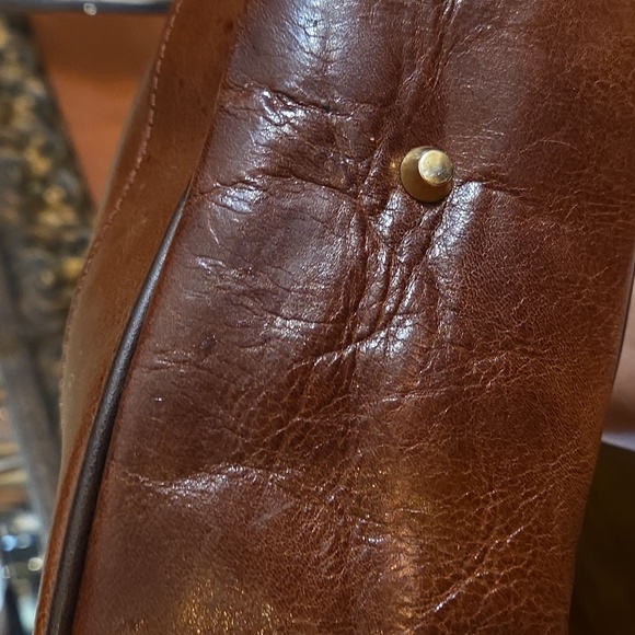 Valentina Rich Brown Leather Shoulder Bag - Picture 7 of 17